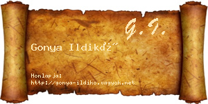 Gonya Ildikó névjegykártya