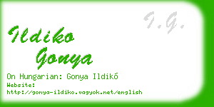 ildiko gonya business card
